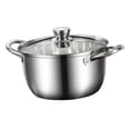 thumbnail image 3 of veasfak Stainless Steel Stock Pot Soup Pot Saucepan Multiuse Large Capacity Universal Base Non Sticks Stockpot for Vegetable Breakfast Style B, 3 of 9