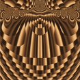 thumbnail image 1 of Ahgly Tapis de Zone Carré Orange Transitionnel Lavable en Machine, 4 Pieds Carré, 1 of 7