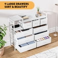 thumbnail image 4 of Commode à 9 Tiroirs avec Prise de Courant, Commode en Bois pour Salon, Couloir, 4 of 9