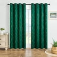 thumbnail image 1 of Thermal Insulated Soundproof Curtains for Bedroom - Polyester Window Drapes with Grommets Machine Washable & Light Blocking for Living, Green, JKODE, 1 of 8