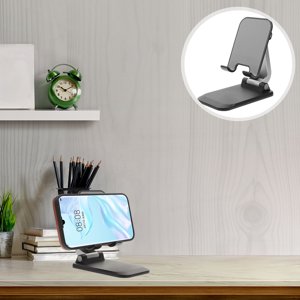 Raindrops Support de téléphone portable pliable noir avec Pad Non-dérapant Design pour les appels vidéo et la musique