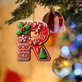 thumbnail image 1 of Hbdhejl 26 Pieces Red Letters Christmas Tree Decorations Candy Cane Letters With Berry Pattern Mini Alphabet Hanging Ornaments Party Home 2D Acrylic Christmas Tree, 1 of 4