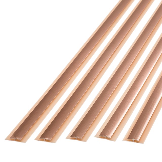 Fasade 47 in. Vinyl Divider Trim Polished Copper 5 Pack