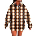 thumbnail image 2 of Cadeau pour Filles Chandails à Capuchon pour Femmes Veste Grande Taille Chandails et Chandails à Capuchon pour Femmes Mode Chandail d'Hiver pour Femmes à Manches Longues Coupe Régulière à Capuche Imprimé Chandail à Capuchon Confortable Camisoles Orange m, 2 of 3