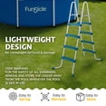 thumbnail image 4 of Funsicle 48 Inch SureStep 3 Stair Outdoor Above-Ground Swimming Pool Ladder, 4 of 10