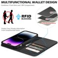 thumbnail image 4 of Étui Compatible avec iPhone 14 Pro Max, Étui Portefeuille Souple à Rabat avec Fermeture Magnétique, 4 of 5