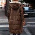 thumbnail image 4 of DPTALR Manteau Long en Coton Réversible pour Femmes, Décontracté d'Hiver, Ample, avec Poches, Fermeture Éclair, 4 of 6