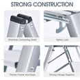 thumbnail image 2 of Step Ladder Aluminium Folding Ladder with Wide Steps Portable Slim Step Stool Household Ladder Stepladder with Multi-Function Silver, 2 of 7