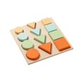 thumbnail image 3 of lionlar Geometric Shape Puzzle Wooden Shape Sorter Learning Materials for Preschool Kids C, 3 of 9