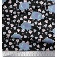 thumbnail image 2 of Soimoi Moss Georgette Fabric Cute Elephant Kids Decor Fabric Printed Yard 42 Inch Wide, 2 of 3