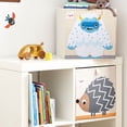 thumbnail image 4 of 3 Sprouts Children's Foldable Fabric Storage Cube Soft Toy Bin Basket, Yeti, 4 of 5