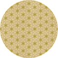 thumbnail image 1 of Ahgly Company Tapis Rond Lavable en Machine Intérieur Transitionnel Orange Or, 3 Pieds Rond, 1 of 7