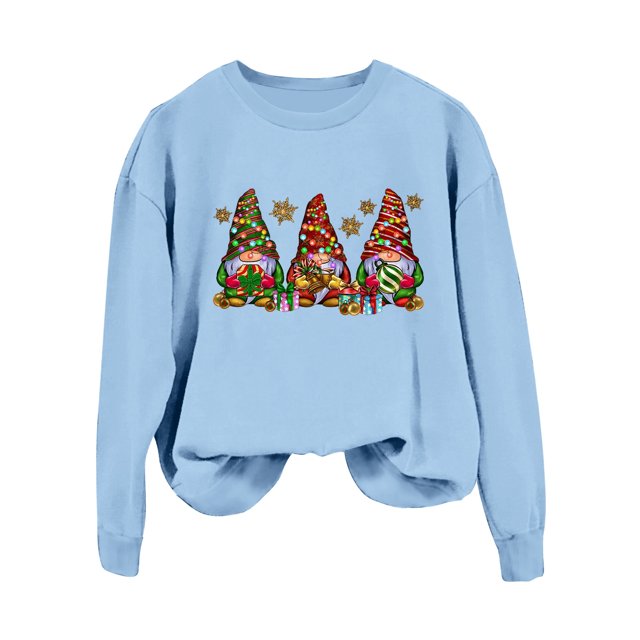 WEAIXIMIUNG Chandail en Molleton pour Femmes Col Rond Fermeture Éclair Mode de Noël Décontractée Imprimé Bonhomme de Neige Chandail à Manches Longues Sans Chapeau