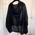 thumbnail image 4 of RXIRUCGD Long Sleeved Solid Color Hooded Jacket, Black, Size: M, 4 of 5