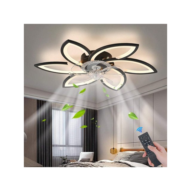 31" Ceiling Fan with Light,66W Dimmable Ceiling Fan 3 Color 6 Speed with Light Remote Control,Low Profile Ceiling Fan with Light for Bedroom Living Ro
