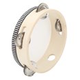 thumbnail image 2 of Handheld Tambourine Kids Tambourine Wooden Tambourine Percussion Instrument Handheld Tambourine Wooden 154mm Polyester Crisp Sound Educational Tambourine Drum For Performing, 2 of 8