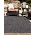 thumbnail image 2 of Unique Loom Solide Collection Casual Transitionnel Tapis d'Intérieur et d'Extérieur, 6' x 9', Noir/gris, 2 of 2
