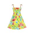 thumbnail image 2 of Girls Dress Tank Smocked Dress Yellow Flower 7-8 Years, 2 of 6