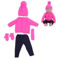 thumbnail image 4 of Vêtements pour Poupée Bébé, Robe de Vêtements pour Poupée, Matériau Sain et Sécuritaire Bien Fait Non - Poupée Bébé pour Poupées Fille Q18-788 Rose Rouge pour Poupée de 43 cm, 4 of 8