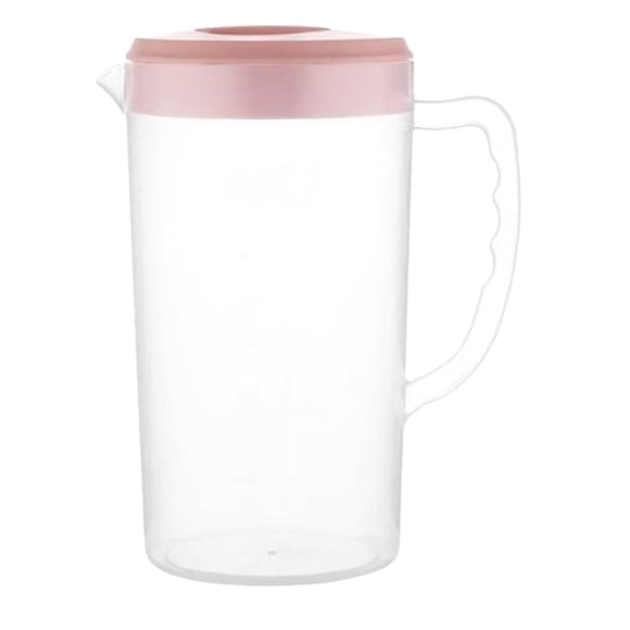 MasteelfCA 2200ML Large Capacity Beverage Storage Container Heat Resistant Cold Water Jug Plastic Juice Pitcher Household Teapot Kettle (Pink)