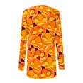 thumbnail image 5 of Women‘s Halloween Cardigan Sweater Skull Pumpkin Print Pattern Long Cardigans Sweater Coats Tops Ginger M, 5 of 5