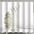 thumbnail image 1 of Cross Border Zen Stone Wild Grass Water Pattern Shower Curtain suit Bathroom Shower Curtain Digital Printing Polyester Waterproof Shower Curtain with Hook, 1 of 6