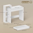 thumbnail image 3 of HOMCOM Desk with Storage, Computer Desk with 3 Open Shelves, White, 3 of 10