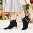 thumbnail image 2 of Unique Bargains Women's Rhinestone Pointed Toe Stiletto Heel Ankle Boot, 2 of 7