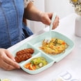 thumbnail image 2 of TTJ Assiettes de Dîner Bento Boîte à Lunch Réutilisable Contenant Alimentaire à 3 Compartiments pour Préparation de Repas Dîner au Bureau Voyage Pique-Niques et Rangement à Portions Contrôlées, 2 of 8
