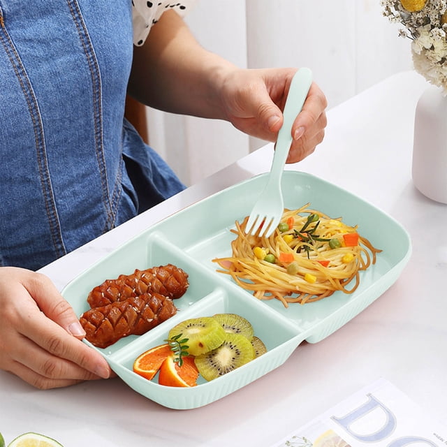 Dvkptbk bento box Reusable Bento Lunch Box with 3 Compartments for Children's and Adult Meal Preparation Containers