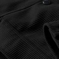 thumbnail image 4 of aohooy Men Corduroy Work Jacket - Fall Button Up Long Sleeve Collared Shacket with Flat Pockets Black,XXL, 4 of 8