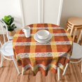 thumbnail image 4 of Nappe de l\'Action de Grâce Orange Citrouille à Carreaux Nappe Lavable d'Automne Ronde Nappe 60 Pouces Nappe Réutilisable pour Fête des Fêtes Souper Décoration de Table de Salle à Manger, 4 of 6