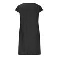 thumbnail image 4 of Robes d'Été Grande Taille pour Femmes 2024 à Col en V Décontractées à Boutons à Manches Courtes Robe Mini Économisez jusqu'à 65 % de Rabais!, 4 of 5