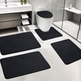 thumbnail image 3 of zanvin Bath Mats, Memory Foam Bath Mat 5 Set Bathroom Rugs for 5 Pcs Toilet Mats Universal Soft Comfortable Water Absorption Non-Slip Thick Machine Washable Easy Dry Dark Color, Gifts for Him, 3 of 5