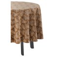 thumbnail image 3 of Vargottam Indoor/OutdoorRoundTablecloth 58 InchRoundTablecloth Waterproof PatioTableCloths- Spring/SummerTableCovers for Backyard CircularTable/BBQs/Picnic -Light Brown, 3 of 8