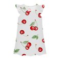 thumbnail image 1 of MIASHUI Chemises de Nuit pour Filles Robe de Princesse pour Enfants Manches Volantées Nuisette Pyjama, Rouge, 5-6 Ans, 1 of 2