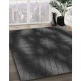 thumbnail image 3 of Ahgly Tapis Rond Lavable en Machine Intérieur Transitionnel Gris Carbone, 6 Pieds Rond, 3 of 7