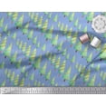 thumbnail image 2 of Soimoi Blue Modal Satin Fabric Christmas Tree Fabric Prints By Yard 42 Inch Wide, 2 of 3
