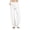 White, variant on Fgnfyis Women's Pants Linen Summer Wide Leg Casual Loose Drawstring High Waist Solid Color Palazzo Trousers with Pockets for Women White S
