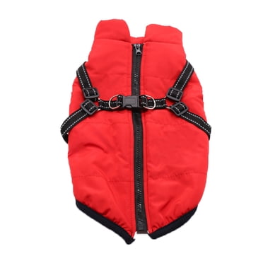 Riforla Manteau d'Hiver Veste pour Chien Duveteuse Furryking Manteau pour Chien Furryking Veste d'Hiver pour Chiens avec Harnais Veste Chaude Réfléchissante pour Chien pour Petits Moyens Grands Vêtements pour Animaux Rose
