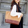 thumbnail image 2 of Ladies Tote Bag Large Capacity Fashion Dual Color Shoulder Tote Top Handle Bag, 2 of 4