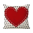 thumbnail image 2 of TIMIFIS Housses de Coussins 18x18 Pouces, Housse de Coussins en Lin de la Saint-Valentin avec Cœurs Rouges Amour pour Grand Canapé Sofa Maison Intérieur Extérieur Décoration de Fête, 2 of 6