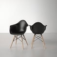 thumbnail image 4 of Heavenly Collection Black Plastic Bucket Chair SET OF 2, 4 of 6