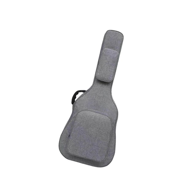 kurtrusly Acoustic Guitar Bag with Pockets Backpack Adjustable Shoulder Strap for Bass Gray