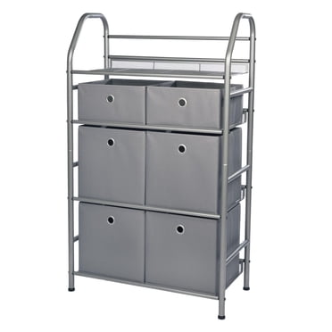 neatfreak! Support de rangement pour la maison en métal à 4 niveaux avec cubes de rangement