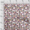 thumbnail image 2 of oneOone Polyester Spandex Maroon Fabric Text Craft Projects Decor Fabric Printed By The Yard 56 Inch Wide, 2 of 5
