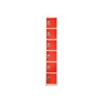 thumbnail image 1 of AdirOffice - Locker - 6 doors - 6 hooks - solid steel - red (pack of 4), 1 of 6