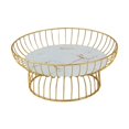 thumbnail image 2 of Abbracc 2pcs Modern Creative Iron Fruit Baskets Decorative Round Tray Container Kitchen 30cmGlass 25cm, 2 of 9