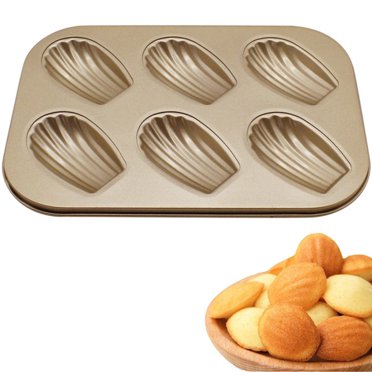 Coofit Madeleine Pan 6-Cavity Non-stick Seashell Shape Madeleine Mold Baking Mold
