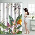 thumbnail image 2 of Binwennn Tropical Green Shower Curtain 70 Inch With 12 Hooks Shower Curtain Bathroom Heavy Side Shower Curtain Machine Washable Curtains for Shower Curtain And Rug Set Neutral Fabric Shower Curtain, 2 of 8